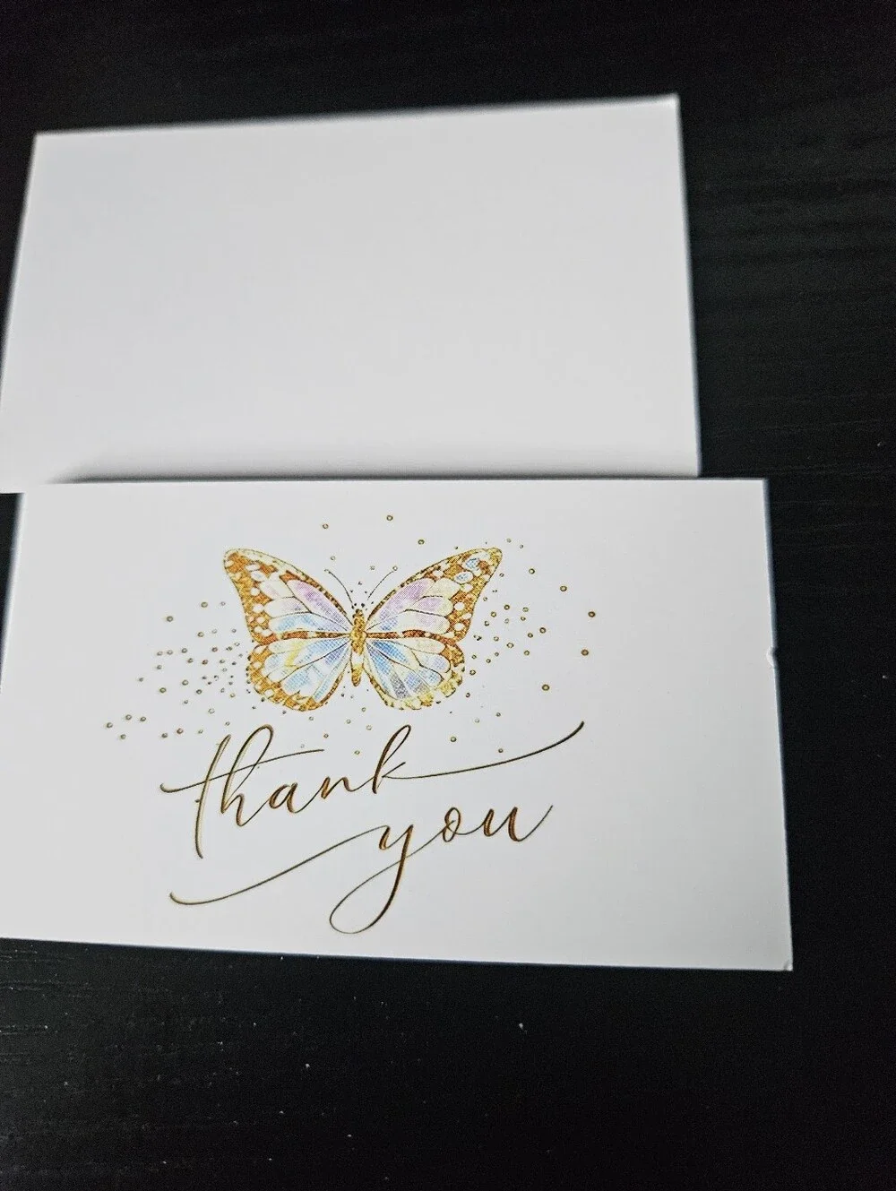 Gold And Pastel Butterfly Thank You Cards